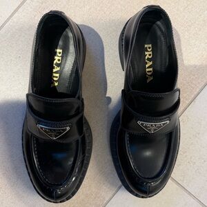 Prada Black Glossy Women's Loafers
